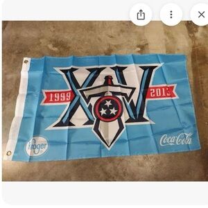 Tennessee Titans 15th Anniversary fan flag - new in packaging